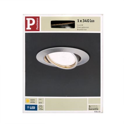 Paulmann 93849 - LED-GU10/4,5W/230V Luz embutida PREMIUM LINE 230V