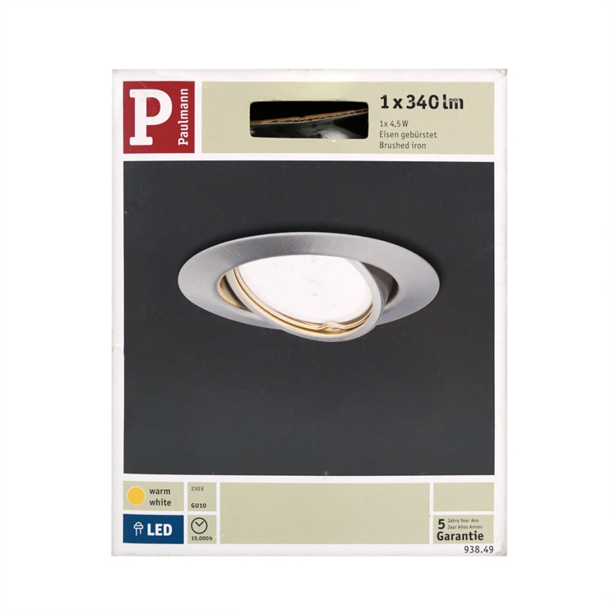 Paulmann 93849 - LED-GU10/4,5W/230V Luz embutida PREMIUM LINE 230V