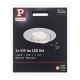 Paulmann 93977 - LED/6,8W IP23 Iluminação embutida de casa de banho COIN 230V branco