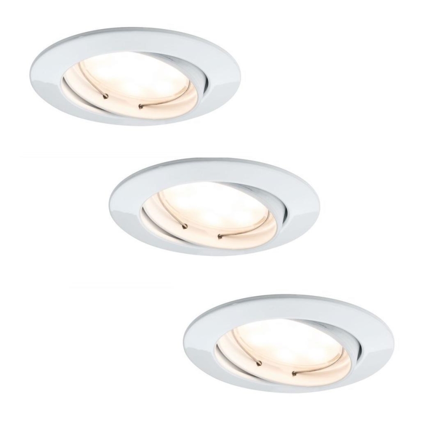 Paulmann 93978 - CONJUNTO 3x LED/6,8W IP23 Iluminação embutida de casa de banho COIN 230V