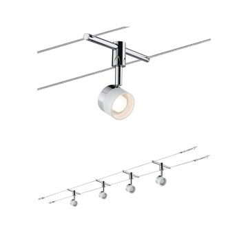 Paulmann 94080 - Conjunto 4xLED/4,8W Sistema completo de cabos STAGE 230V cromado brilhante