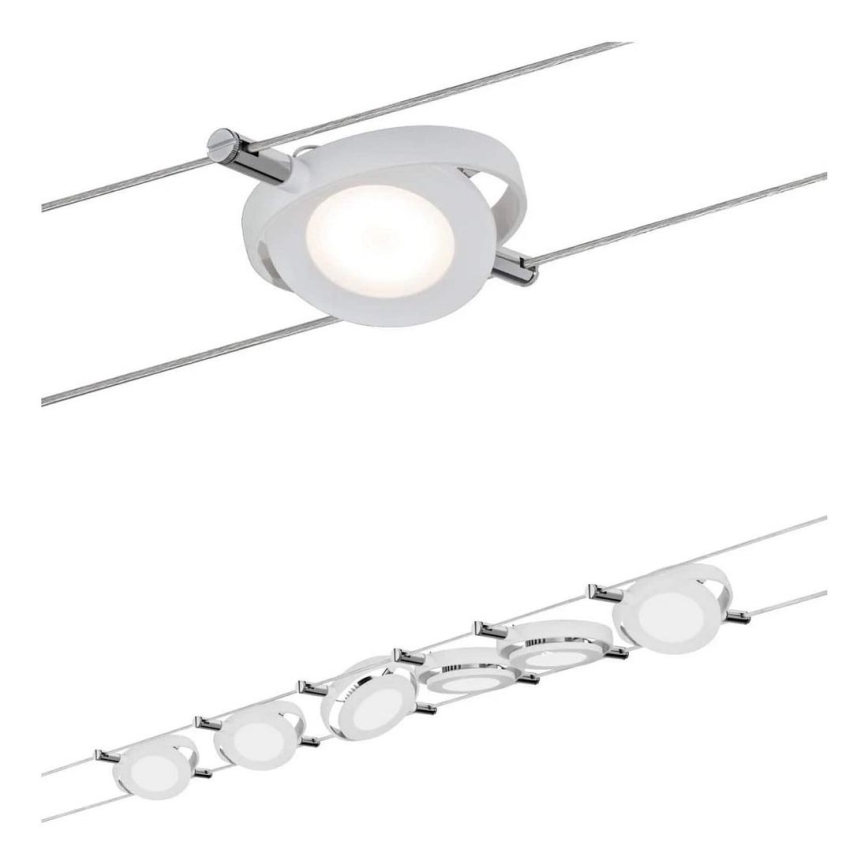 Paulmann 94106 - CONJUNTO 6xLED/4W Spot para sistema de cable ROUNDMAC 230V branco