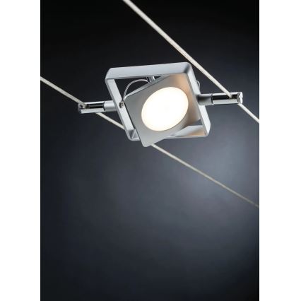 Paulmann 94107 - Kit 4x LED de 4,3 W, sistema completo de cabos MAC 230 V, acabamento cromado mate