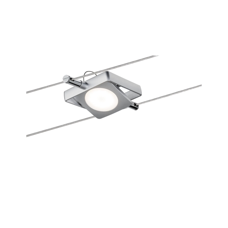 Paulmann 94107 - Kit 4x LED de 4,3 W, sistema completo de cabos MAC 230 V, acabamento cromado mate