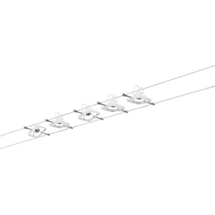Paulmann 94134 - Conjunto 5x GU5,3/10W, sistema de cabos completo MAC 230V, branco