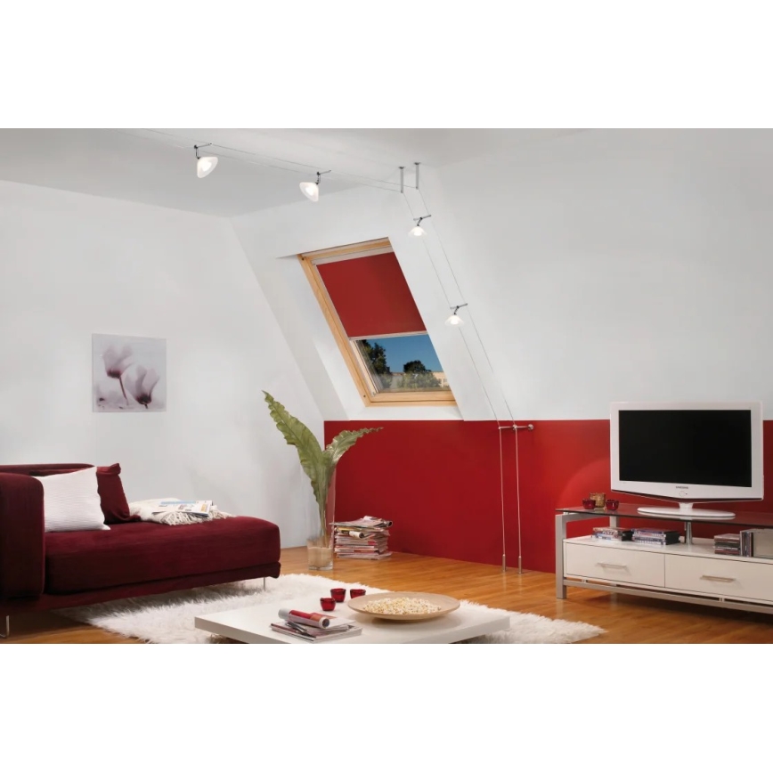 Paulmann 94138 - 1xGU4/10W Spot para sistema de cabos COLMAR 12V branco/cromado brilhante