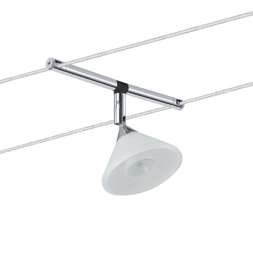 Paulmann 94138 - 1xGU4/10W Foco para sistema de cabos COLMAR 12V branco/cromado brilhante