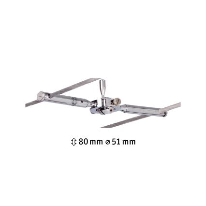 Paulmann 94147 - Spot TOGO para sistema de cabos 12V, 1x GU5.3/10W, cromo mate