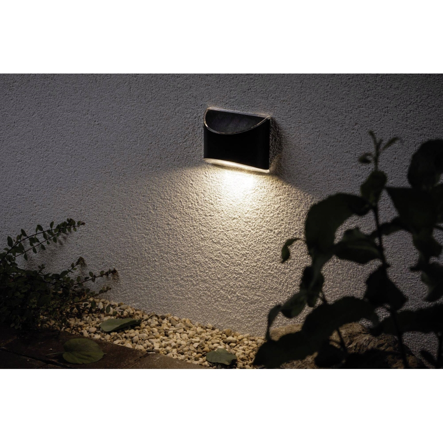 Paulmann 94233 - LED/0,05W IP44 Luminária de parede solar ELLIOT 1,2V 400 mAh
