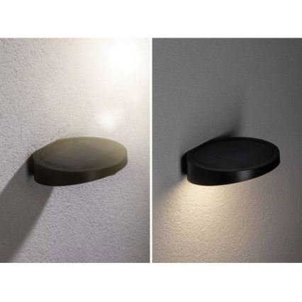 Paulmann 94246 - LED/1,2W IP44 Luminária solar exterior com sensor RYSE 3,7V 1800 mAh
