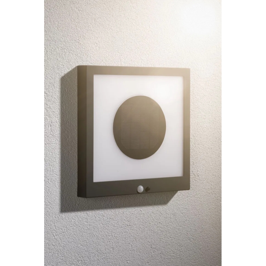 Paulmann 94263 - LED/1,2W IP44 Luminária de parede solar com sensor TAIJA 3,7V 1800 mAh