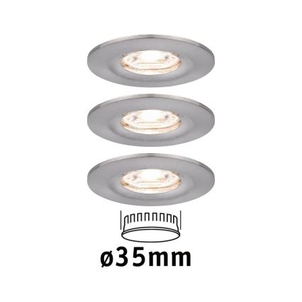 Paulmann 94301 - CONJUNTO 3x LED/4W IP44 Iluminação de encastrar para casa de banho NOVA 230V