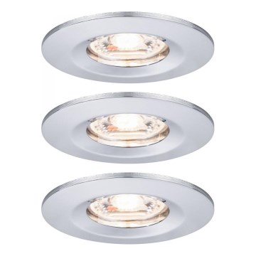 Paulmann 94303 - CONJUNTO 3xLED/4W IP44 Iluminação de encastrar para casa de banho COIN 230V