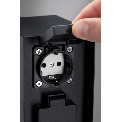 Paulmann 94314 - Coluna exterior com tomada e temporizador 2Z SCHUKO