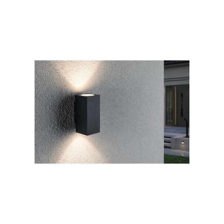 Paulmann 94328 - 2xLED/2,8W IP44 Iluminação de parede exterior FLAME 230V antracite