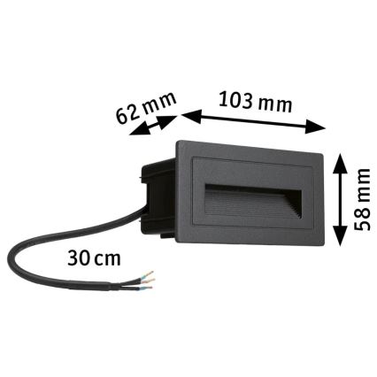 Paulmann 94383 - LED/4W IP44 Iluminação incorporada exterior LONG 230V