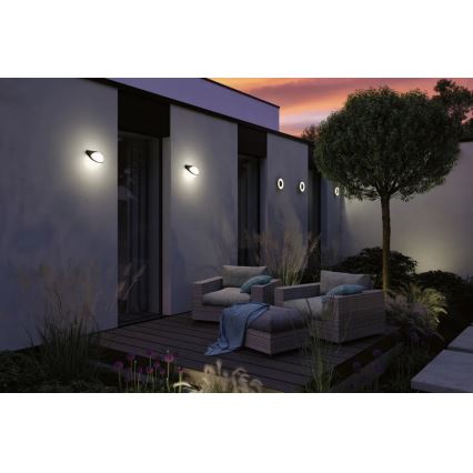 Paulmann 94401 - LED/10W IP44 Iluminação de parede exterior ESFERA 230V