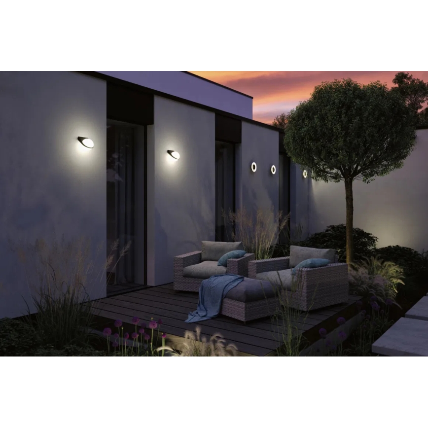 Paulmann 94401 - LED/10W IP44 Iluminação de parede exterior ESFERA 230V