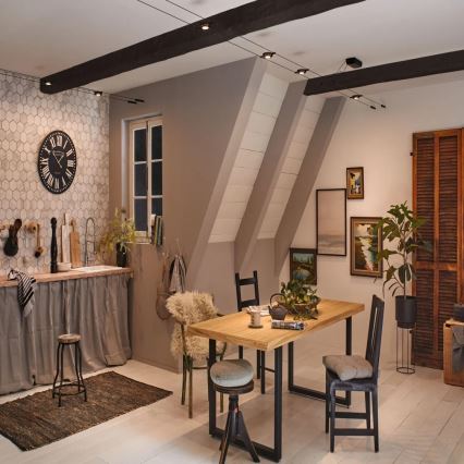 Paulmann 94418 - CONJUNTO 5xLED/4,5W Foco para sistema de cable ROUNDMAC 230V negro