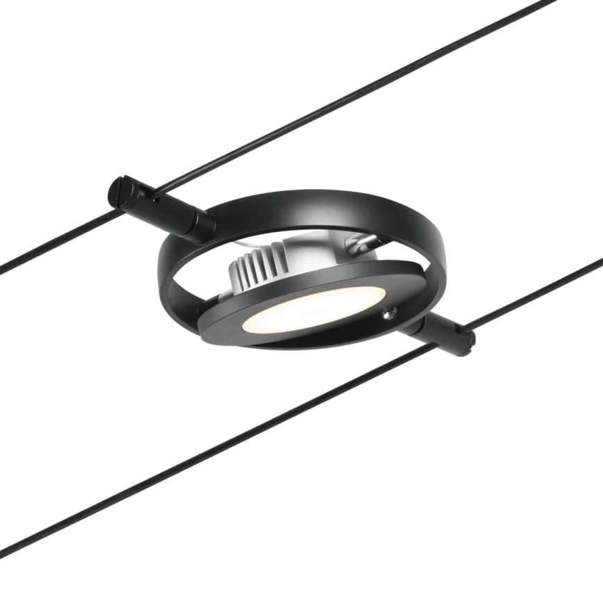Paulmann 94418 - KIT 5xLED/4,5W Sistema completo de suspensão por cabo ROUNDMAC 230V preto