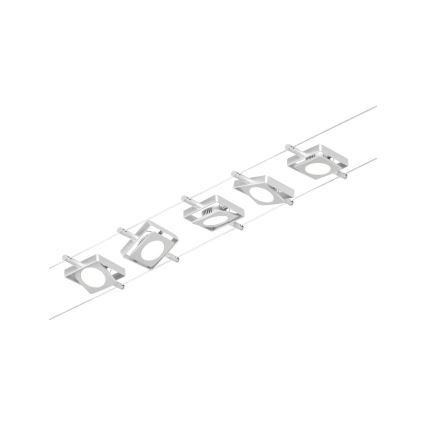 Paulmann 94420 - CONJUNTO 5xLED/4,5W Sistema de cabos completo MAC 230V cromo fosco