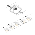 Paulmann 94432 - KIT 5xGU5,3/10W sistema completo de cabos MAC 230V branco