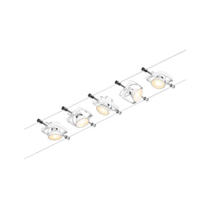 Paulmann 94432 - KIT 5xGU5,3/10W sistema completo de cabos MAC 230V branco
