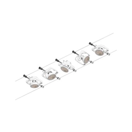 Paulmann 94432 - KIT 5xGU5,3/10W sistema completo de cabos MAC 230V branco