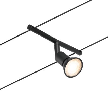 Paulmann 94446 - Kit 5xGU5,3/10W Sistema completo de suspensão por cabo SALT 230V preto