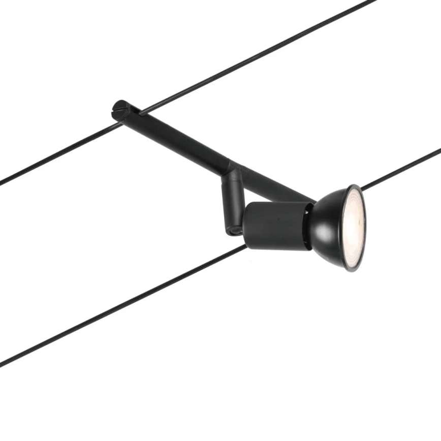 Paulmann 94446 - Kit 5xGU5,3/10W Sistema completo de suspensão por cabo SALT 230V preto