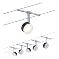 Paulmann 94457 - Conjunto 5xLED/4W: sistema completo de cabos CLEAR, 230V, preto/cromado brilhante