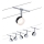 Paulmann 94457 - Conjunto 5xLED/4W: sistema completo de cabos CLEAR, 230V, preto/cromado brilhante