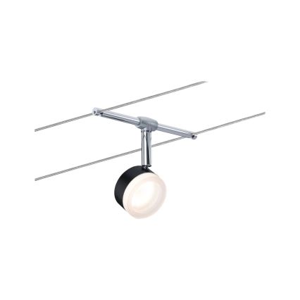 Paulmann 94457 - Conjunto 5xLED/4W: sistema completo de cabos CLEAR, 230V, preto/cromado brilhante