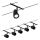 Paulmann 94469 - Conjunto 5xGU5,3/10W sistema completo de cabos CUP 230V preto