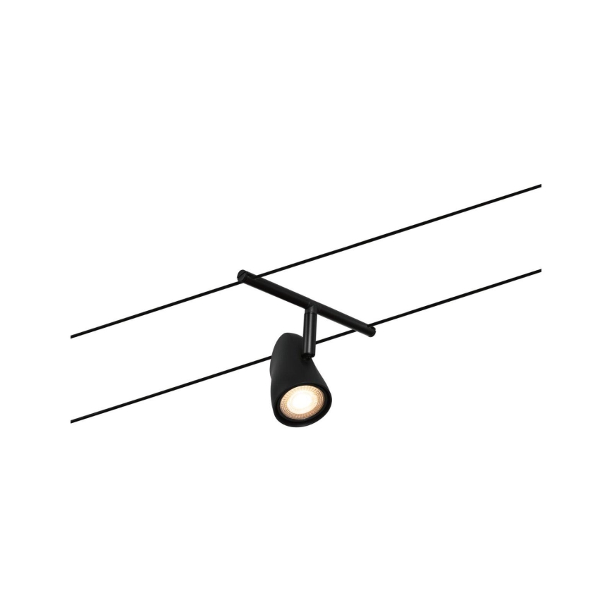 Paulmann 94469 - Conjunto 5xGU5,3/10W sistema completo de cabos CUP 230V preto