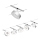 Paulmann 94475 - KIT 5xLED/5W Sistema completo de cabos de suspensão CIRCLE 230V cromado mate