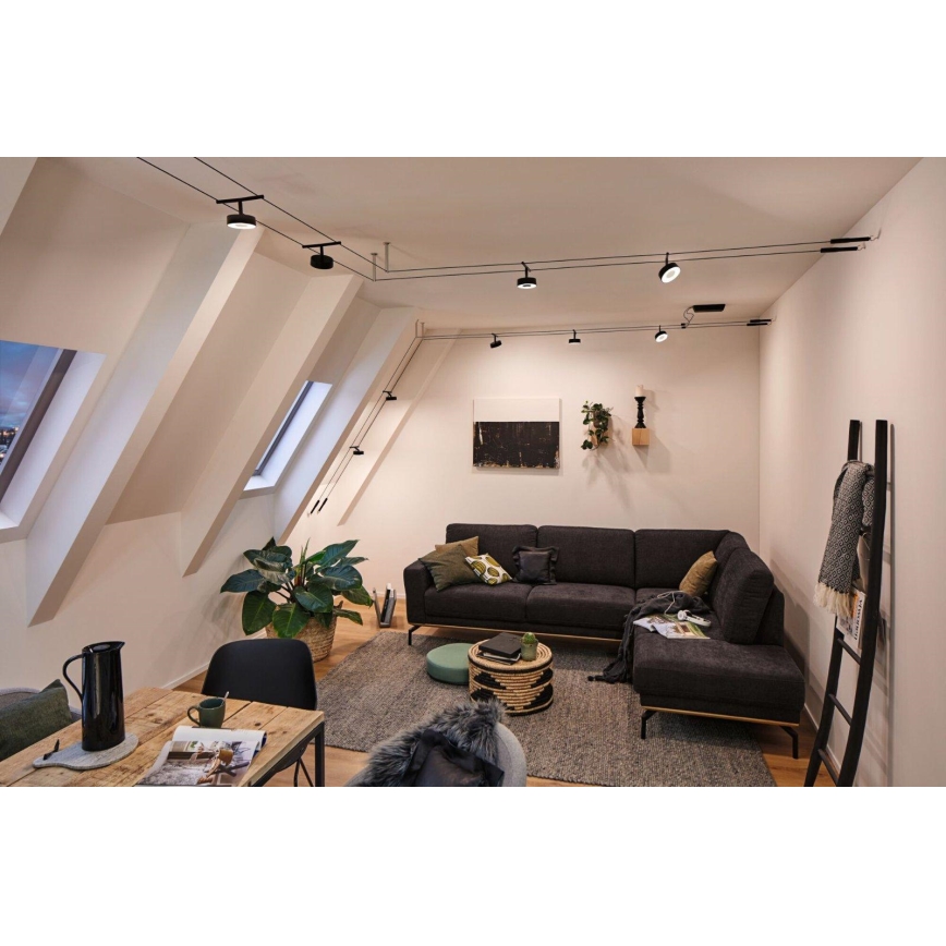 Paulmann 94479 - CONJUNTO 5xLED/5W Spot para sistema de cable CIRCLE 230V negro