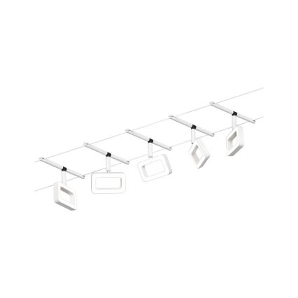 Paulmann 94483 - Conjunto 5xLED/4,8W Sistema de cabos completo FRAME 230V branco