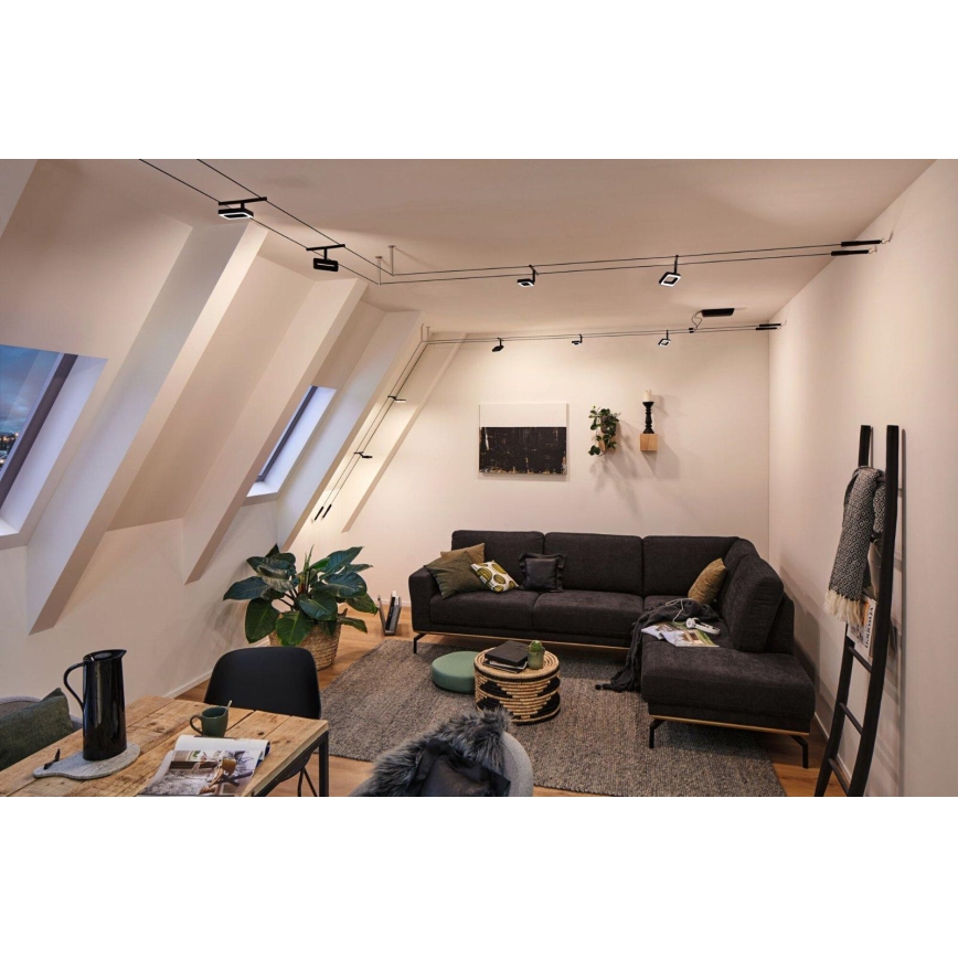 Paulmann 94485 - CONJUNTO 5xLED/4,8W Foco para sistema de cable FRAME 230V negro