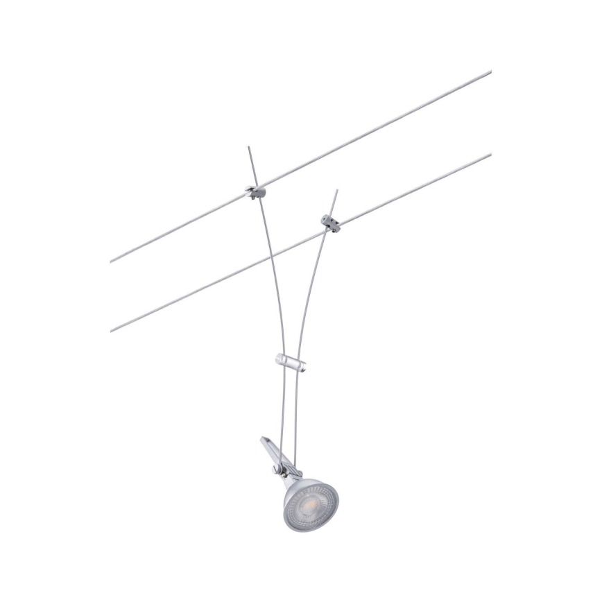 Paulmann 94487 - 1xGU5,3/50W Spot para sistema de cabos COMET 230V cromo mate