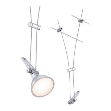 Paulmann 94487 - 1xGU5,3/50W Spot para sistema de cabos COMET 230V cromo mate