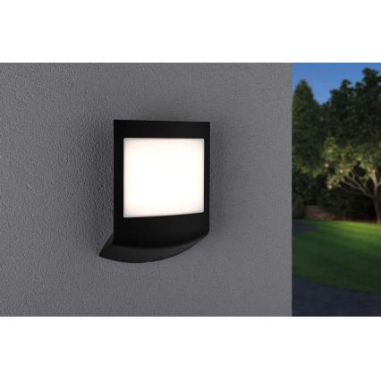 Paulmann 94513 - RGBW LED/8,2W IP44 Aplique de parede para exterior regulável com sensor de movimento e de crepúsculo PADEA 230V antracite
