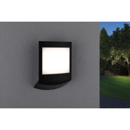 Paulmann 94513 - RGBW LED/8,2W IP44 Número de casa regulável com sensor de movimento e crepúsculo PADEA 230V antracite
