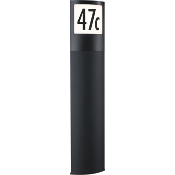 Paulmann 94514 - LED/8,5W IP44 Placa de número dimerizável com sensor de movimento e de crepúsculo PADEA 230V antracite