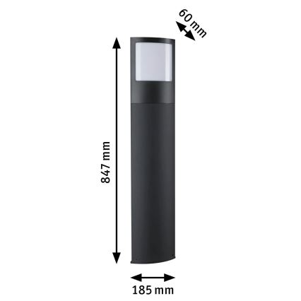 Paulmann 94515 - LED/8,5W IP44 Luminária regulável para número da casa com sensor de movimento e sensor crepuscular PADEA 230V antracite