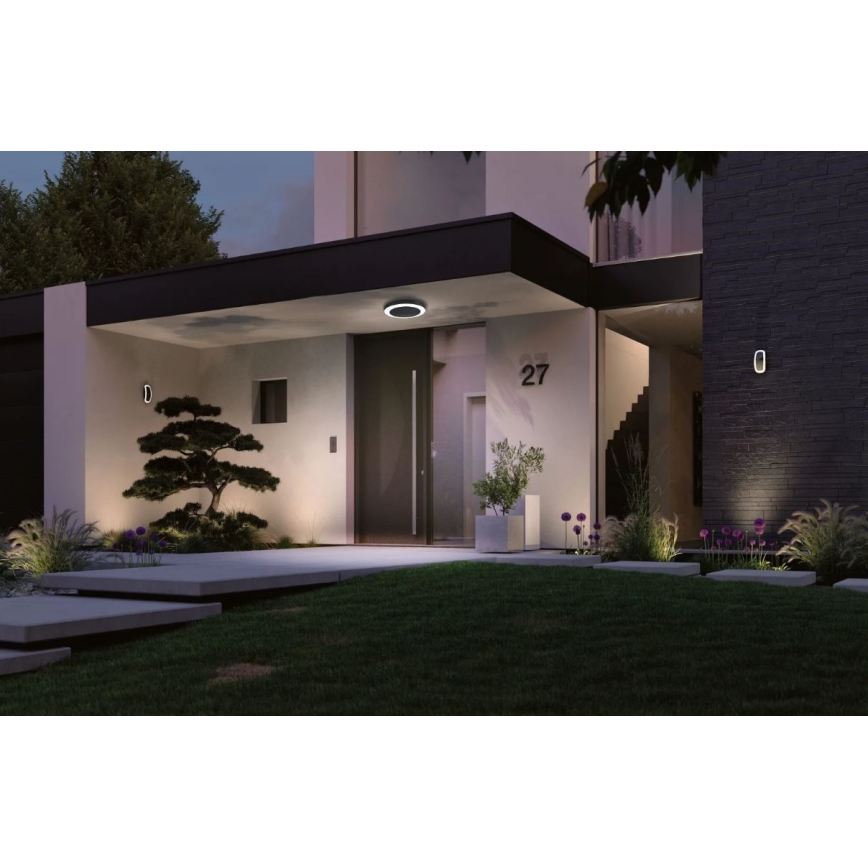 Paulmann 94526 - LED/14W IP44 Iluminação de teto exterior com sensor CIRCULA 230V