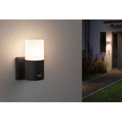 Paulmann 94648 - 1xE27/15W IP44 Iluminação de parede exterior com sensor TUBS 230V