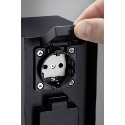 Paulmann 94657 - Coluna exterior com tomada RIO 2Z SCHUKO 230V IP44