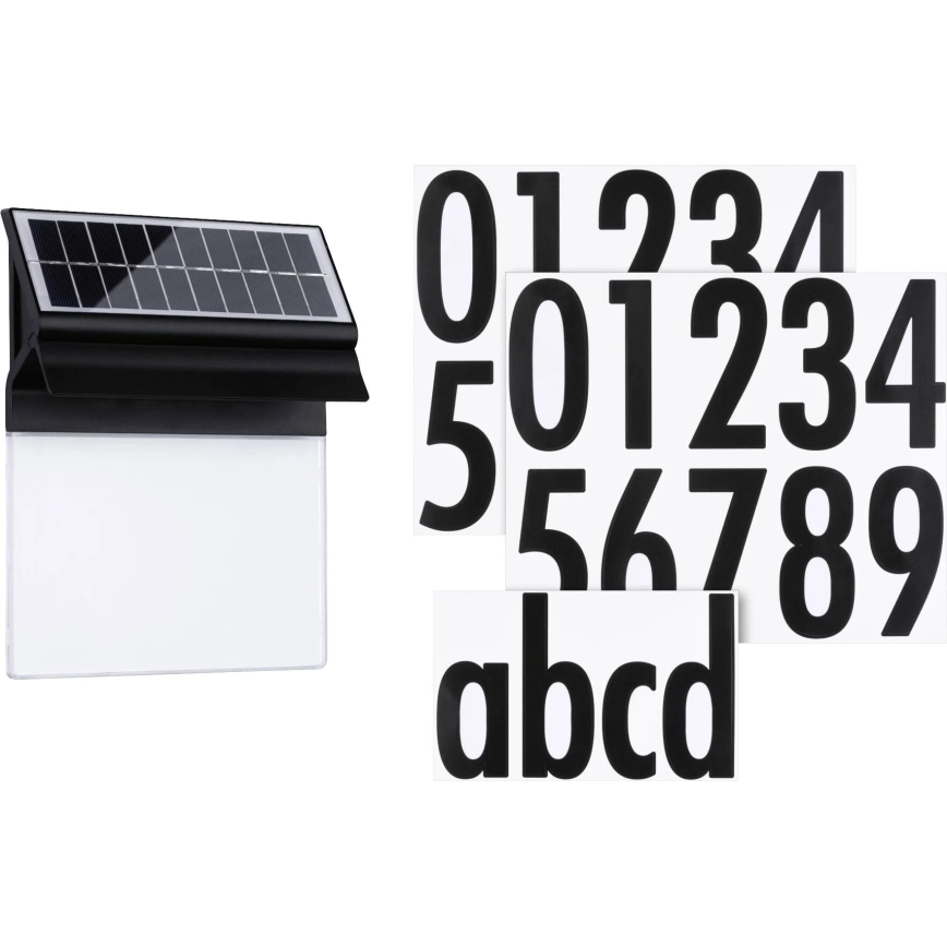 Paulmann 94694 - LED/0,2W IP44 Número de casa solar NEDA 3,7V 1800 mAh