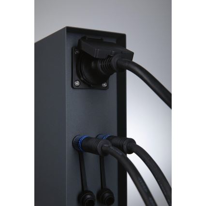 Paulmann 94700 - Poste de prise extérieur RIO 2Z SCHUKO 230V IP44